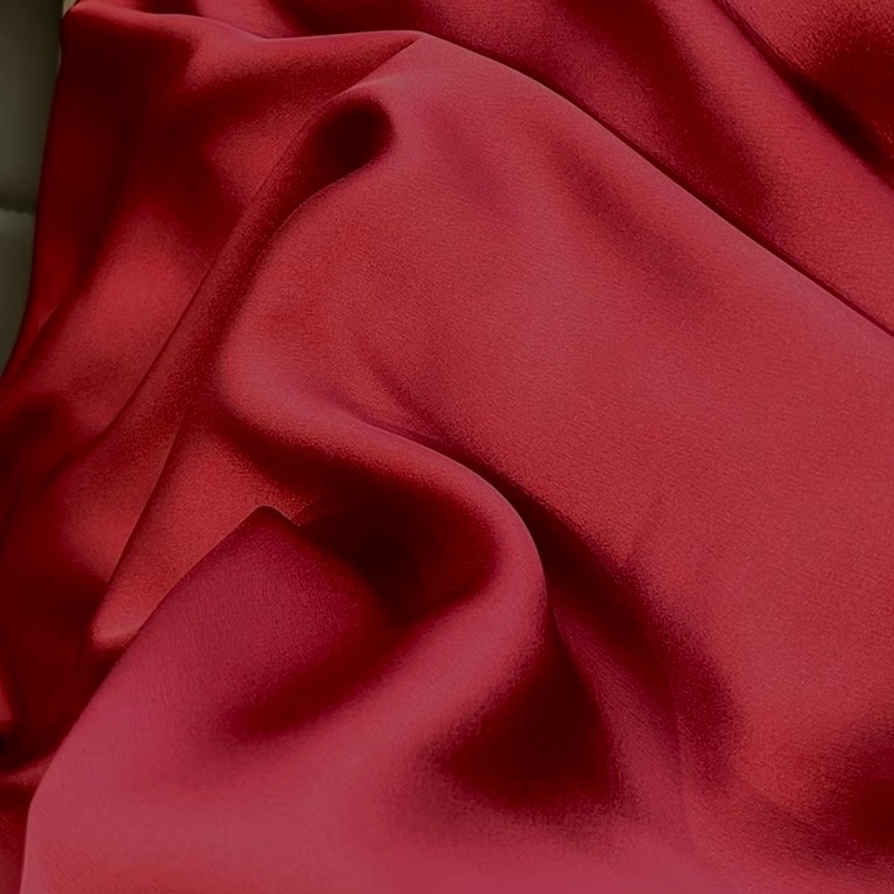 Dark Red 100% SILK SATIN Large Shawl Scarf Wrap Bridesmaid Cover up Wedding Gift - Picture 4 of 8